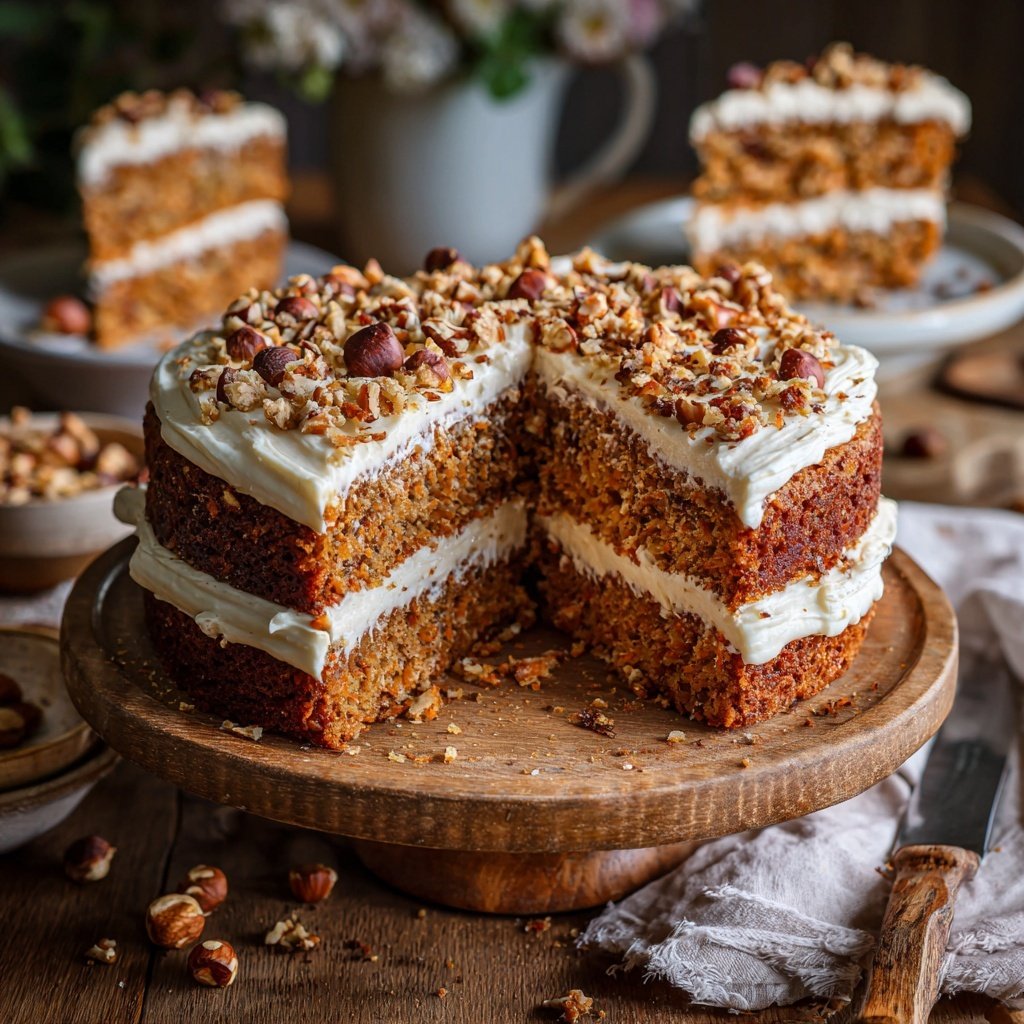 Karottenkuchen Mit Haselnüssen