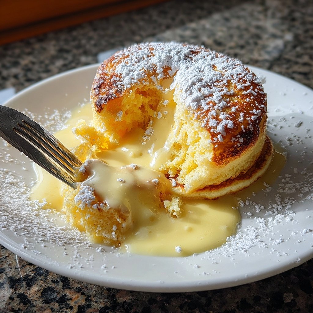 Pfannkuchen mit Vanillesauce