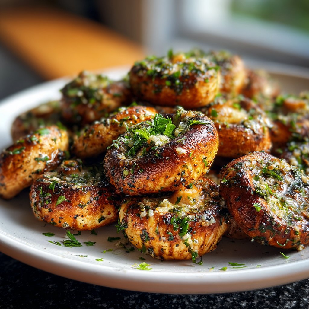 Gegrillte Champignons Mit Knoblauch