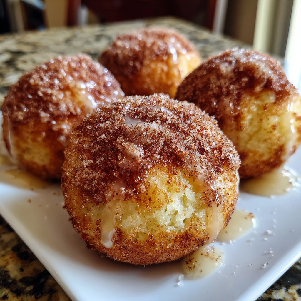 Quarkbällchen mit Zimt und Vanille