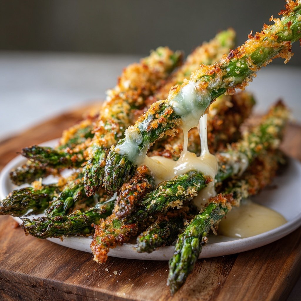 Grüner Spargel Mit Parmesan Kruste