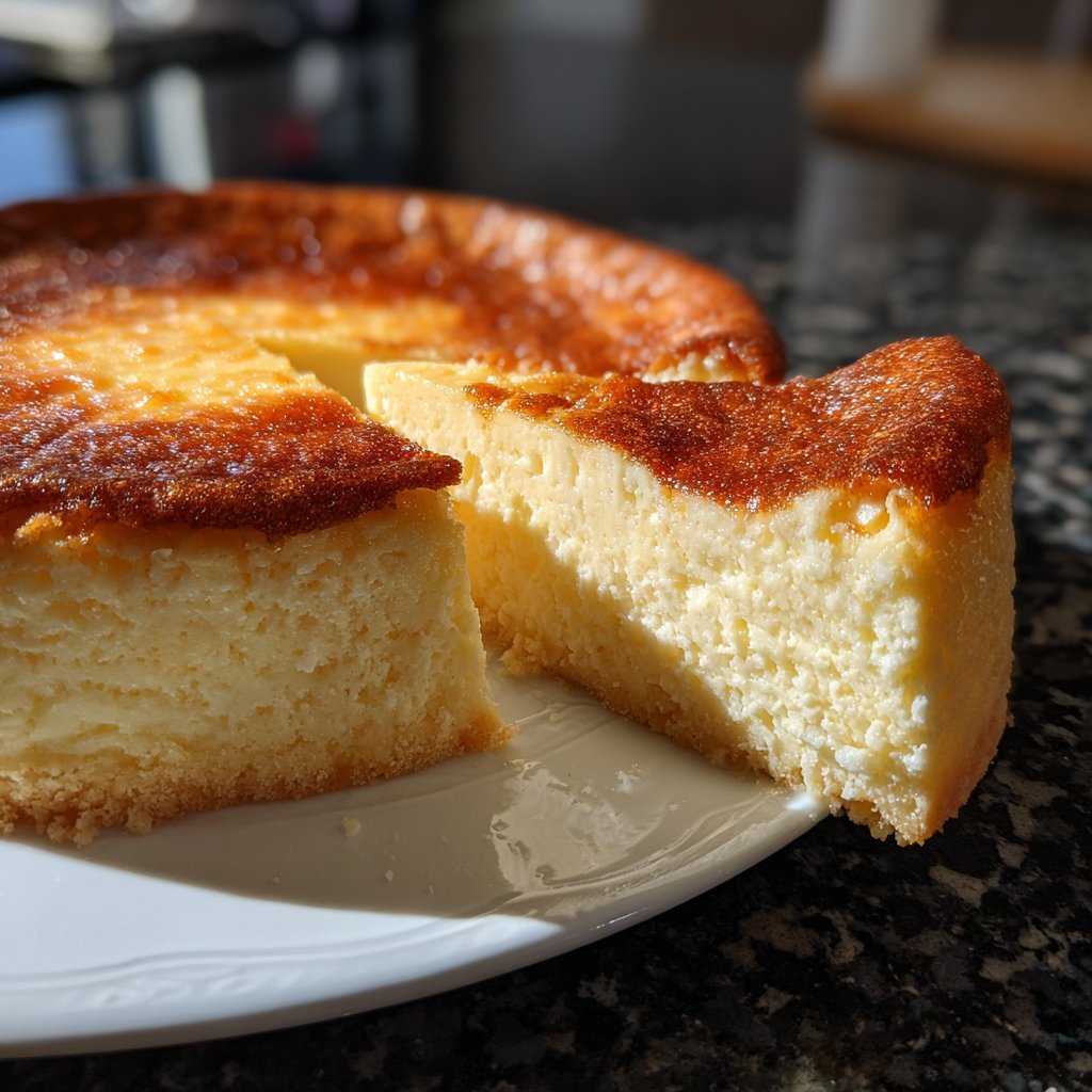 Käsekuchen mit Vanillepudding