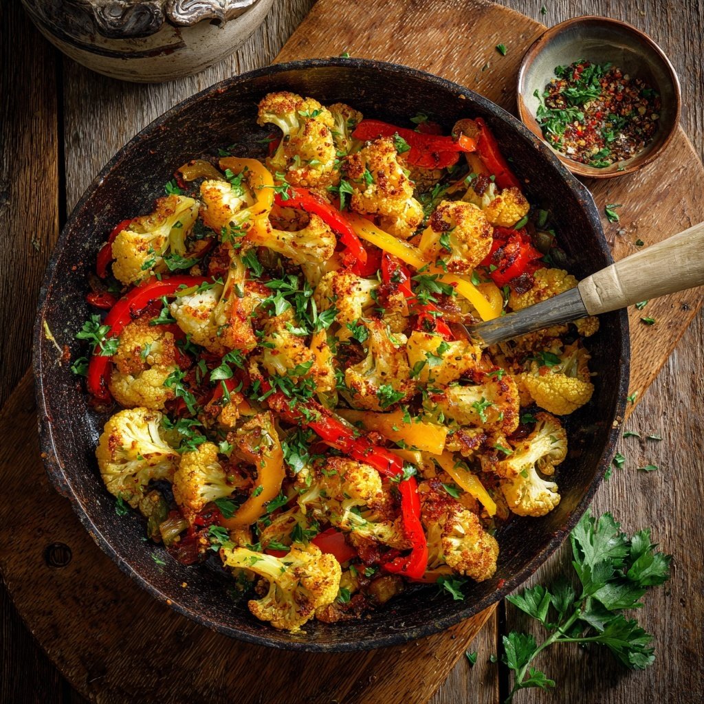 Blumenkohl Pfanne Mediterran