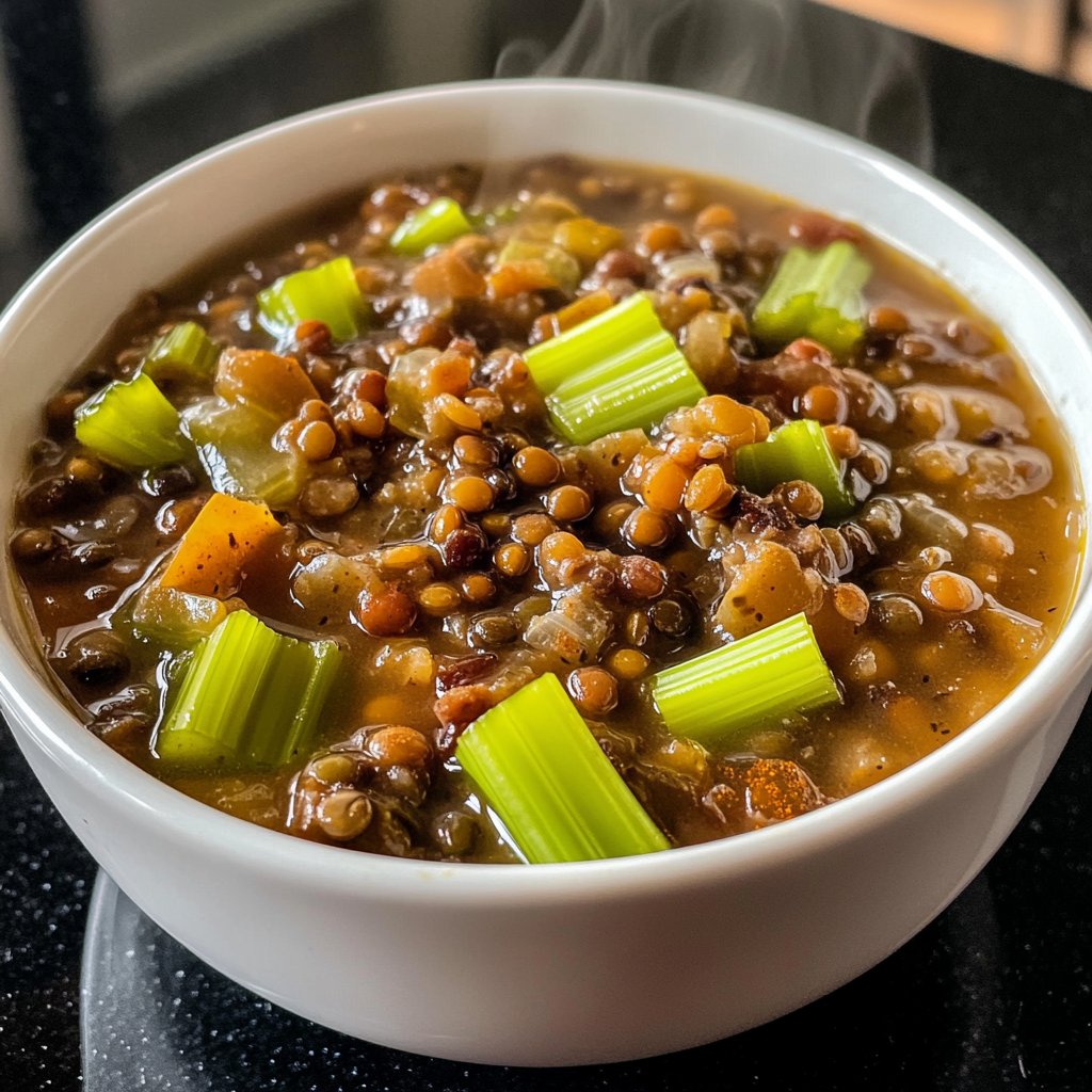 Linsensuppe mit Sellerie