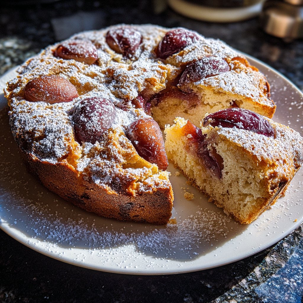 Kuchen mit Pflaumen